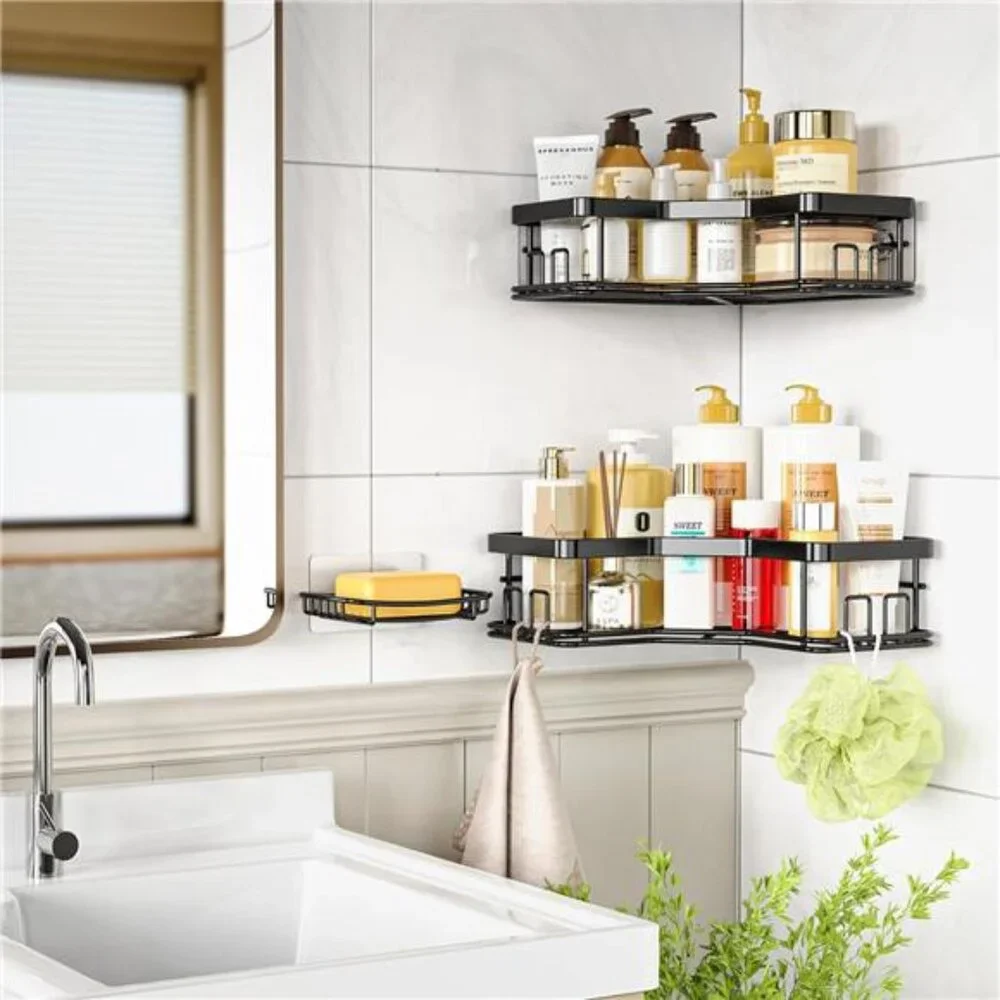 Shower Caddy Organizer, 3-Pack Corner Shower Caddy Organizer Shelves